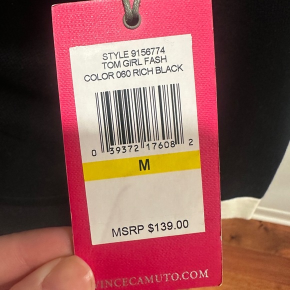 Vince Camuto Black Dress with Cream Accents - Picture 4 of 6